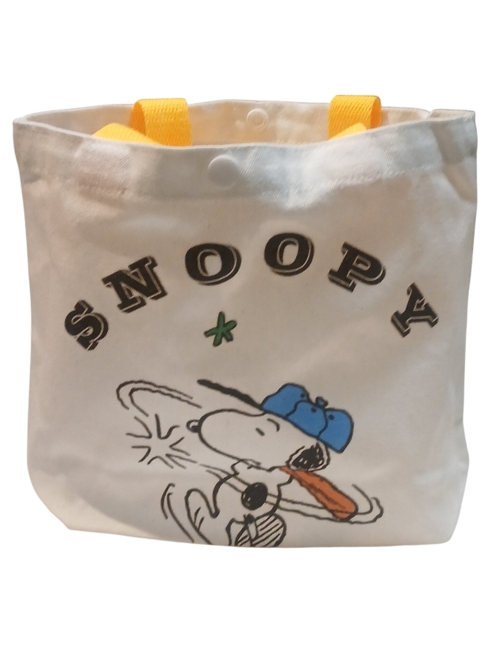 Peanuts -Small Tote Bag Double Sided,1 Side Snoopy at the Beach & 1 Playing Ball - Picture 3 of 12